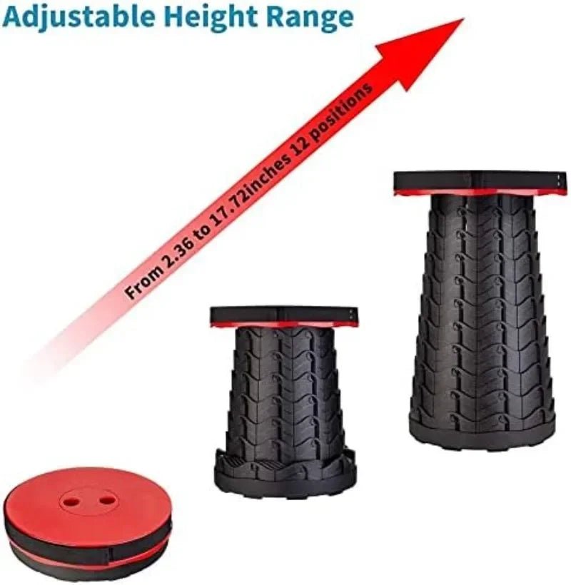 PortaGo™ Accordion Folding Stool – Heavy Duty 180kg Support for Camping & Travel - PortaGo™